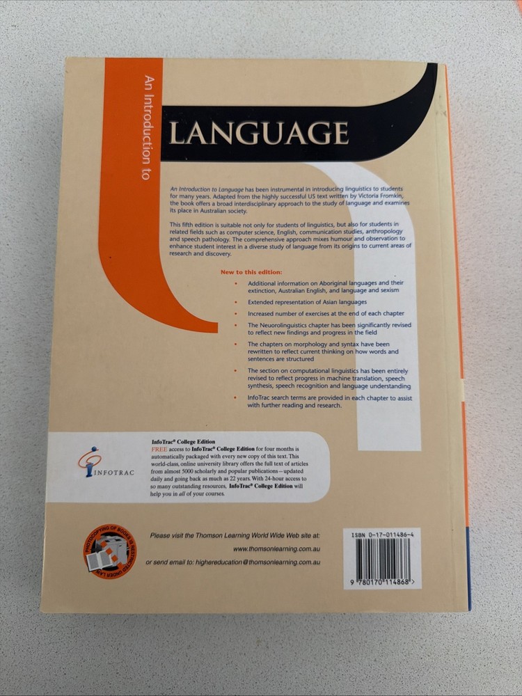 Introduction to Language: 5th Edition Fromkin