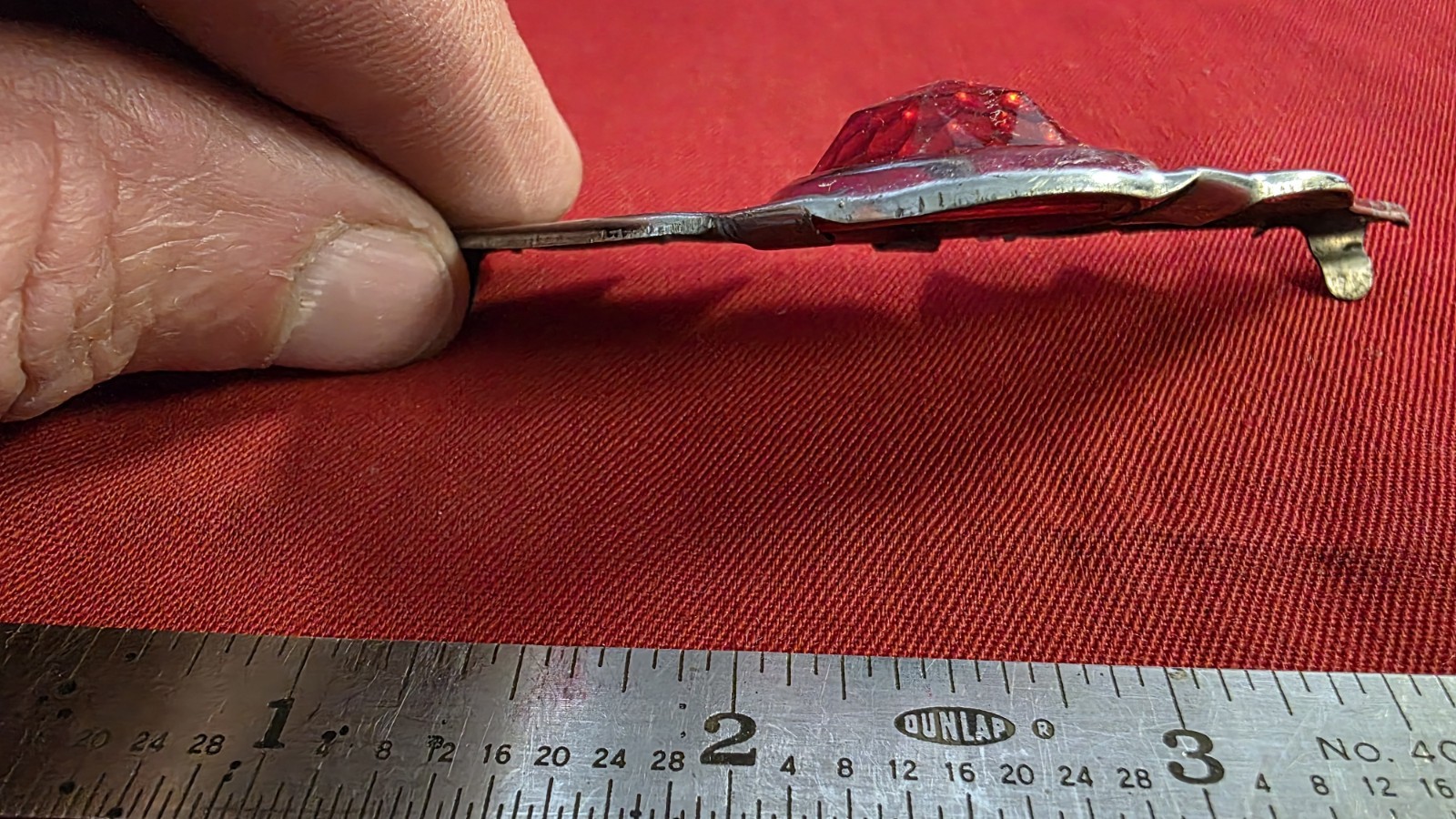 Vintage Batwing Red Reflector Motorcycle Bike Car License Plate Rat Hot Rod