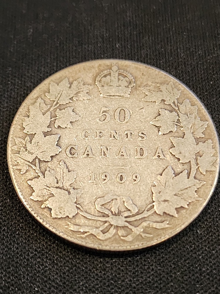1909 Canada 50 Cents Silver Coin