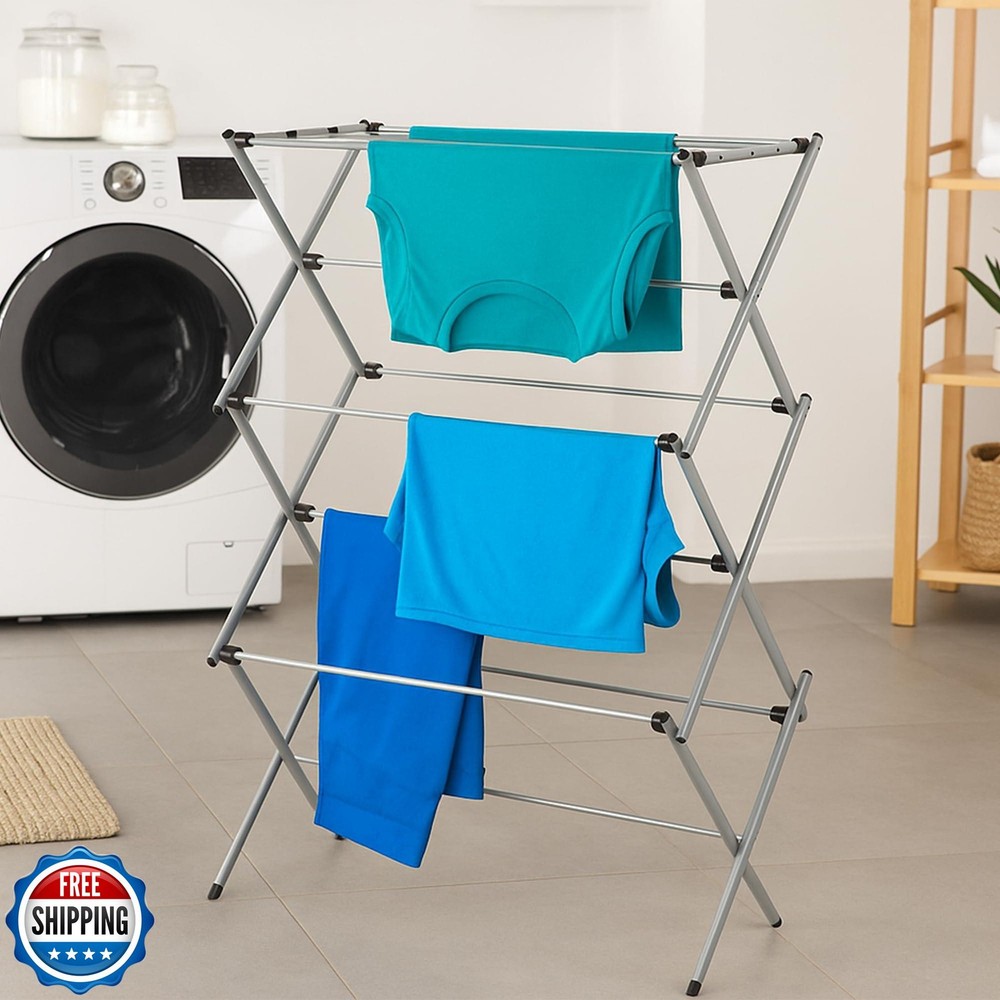 Honey-Can-Do Collapsible Clothes Drying Rack – Durable, Space-Saving Laundry