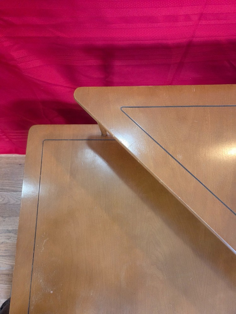 Mid century modern two-tier corner table table