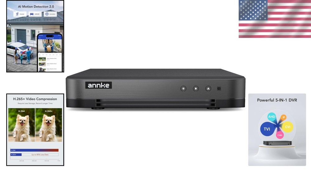 Compact 16CH 1080P Lite DVR with Innovative Detection & Extensive Compatibility