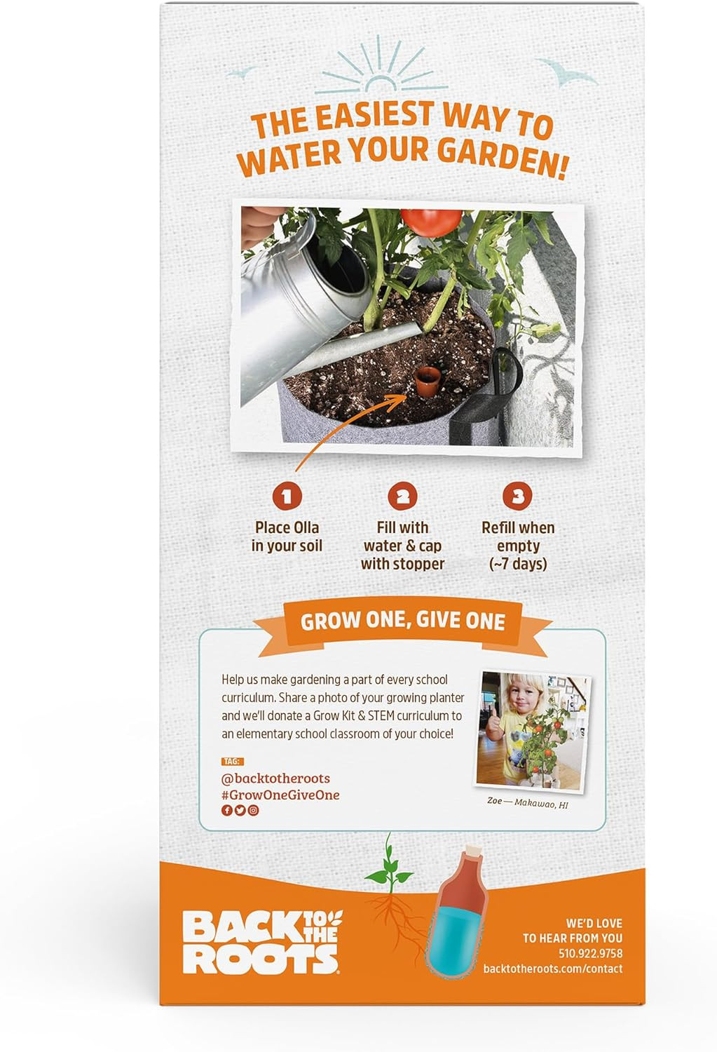 Self-Watering Terracotta Olla Pot (Pack of 3), 700Ml Provides 1 Week of Precisio