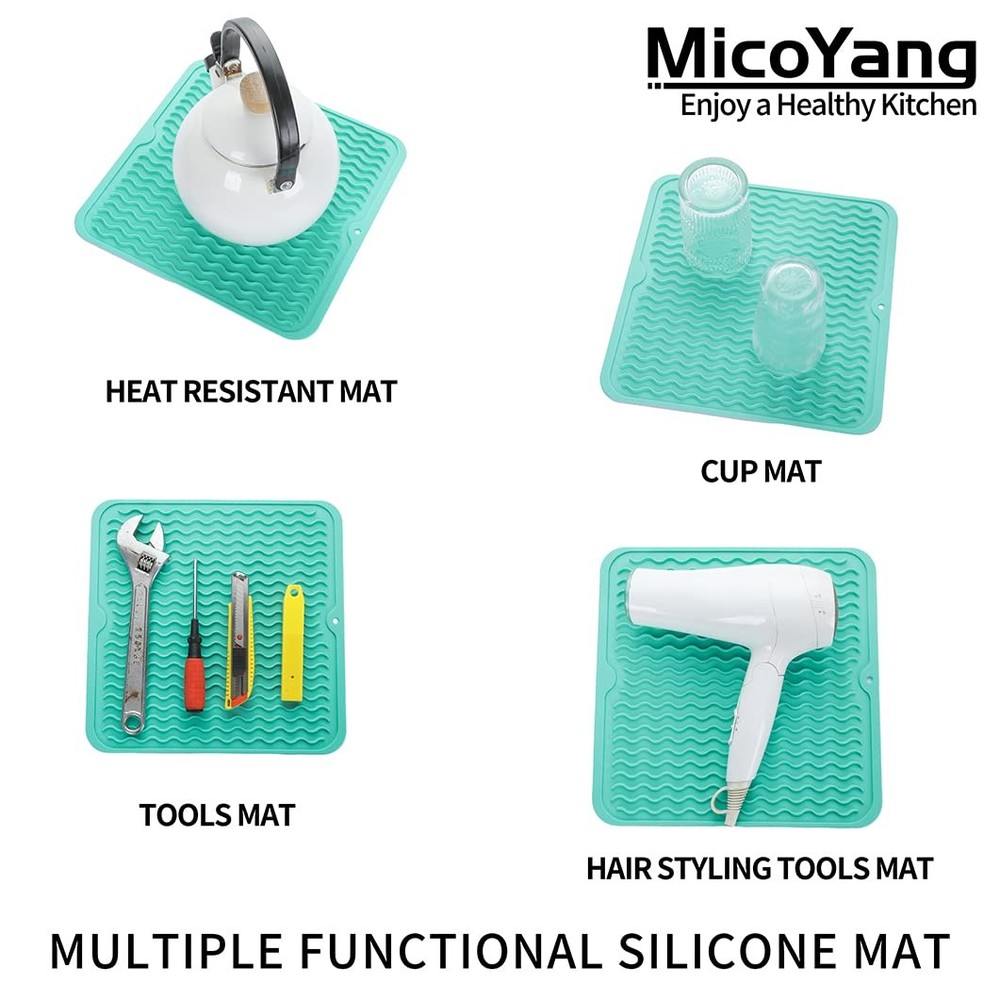 Silicone Dish Drying Mat for Multiple Usage,Easy clean,Eco-friendly,Heat-resi...