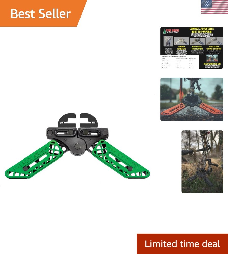 Universal Kwik Stand Bow Support - Modular, Lightweight & Ambidextrous - Lime...