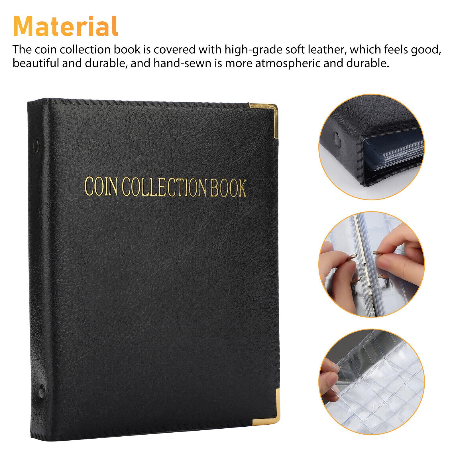480 Pockets Coin Collection Book Holder Display Storage Case Album for Collector