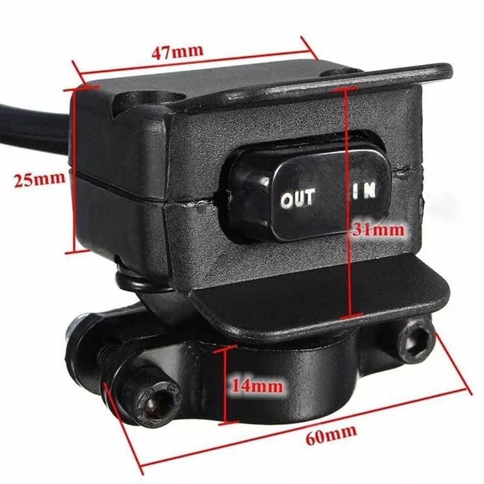 Heavy Duty Handlebar Control Line Winch Rocker Switch Handlebar Control Warn For