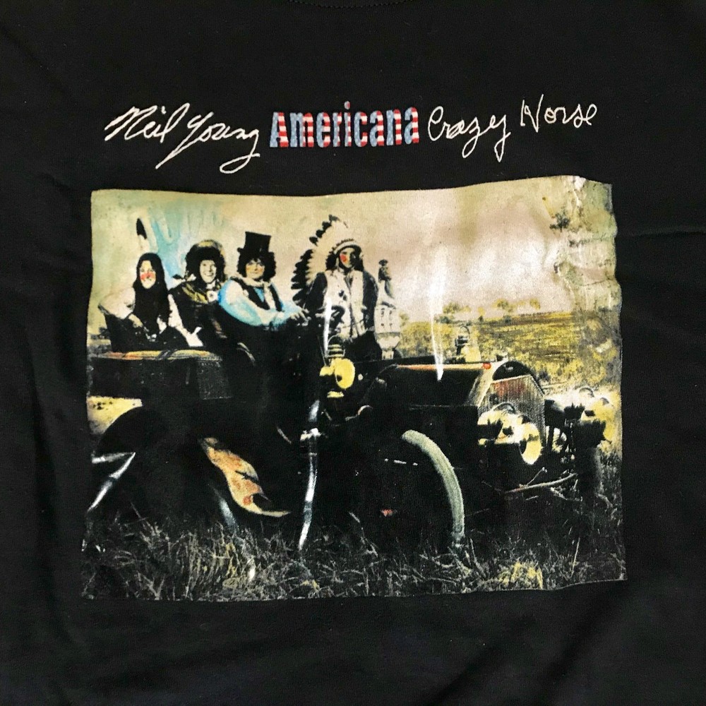 Neil Young Crazy Horse Americana Tshirt  Genuine Concert Merch S-2XL Black NEW!