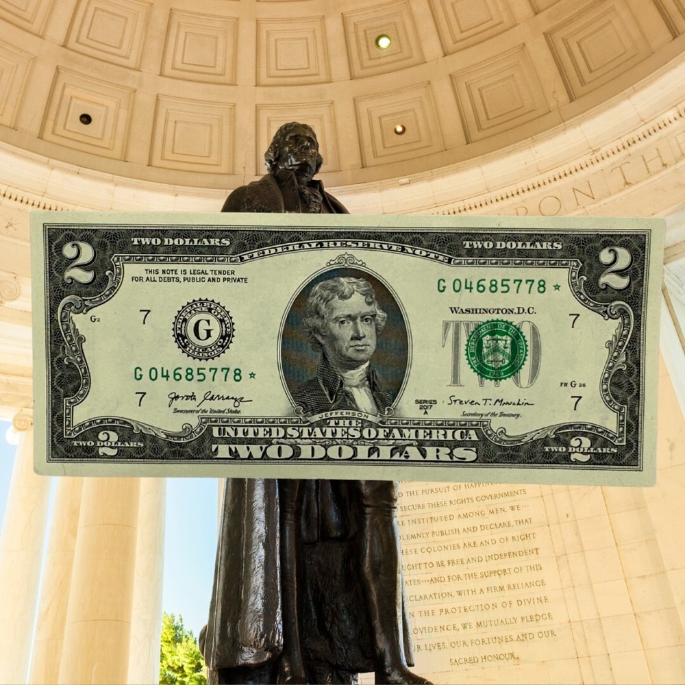 ⭐$2 2017A (G) TWO DOLLAR BILL STAR NOTE UNCIRCULATED - ONE NOTE⭐