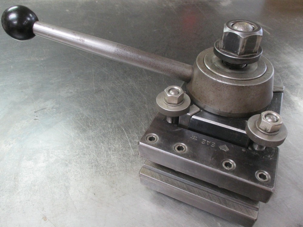 USED Aloris EA Tool Post with EA2 V-Groove Quick Change Lathe Tool Holder (YMC)