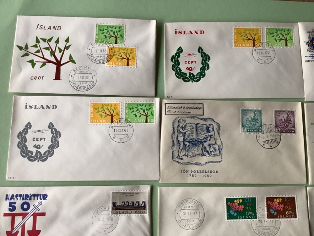 Iceland first day covers 9 items Ref A1923