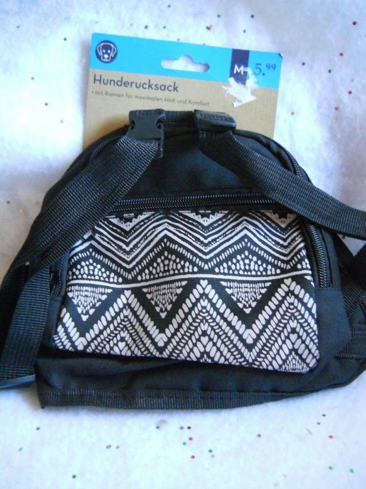 Dog Cat Backpack Small Medium Hunderucksack Germany New Jersey black Pattern