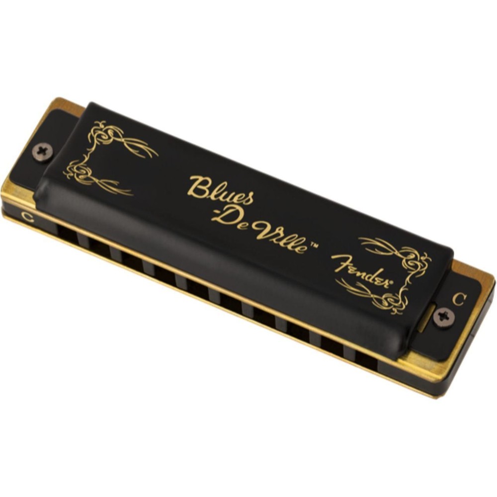 Fender Blues DeVille 10-Hole Diatonic Harmonica with Case, Key of F