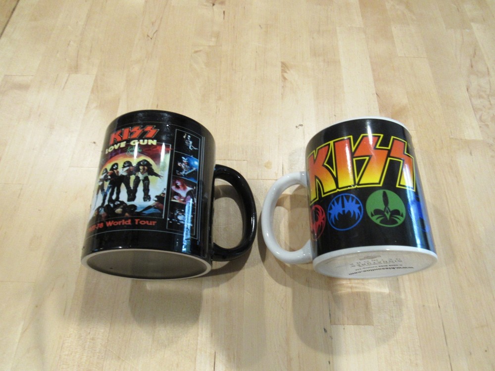 2 KISS Coffee Mugs Official Band Logo & Icons Rock Express Network
