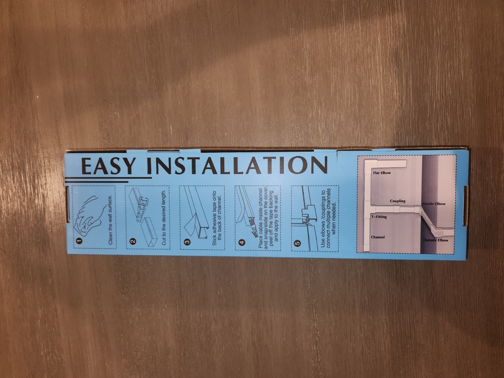 Bestong 157" Cable Concealer with Paintable Wire Holder