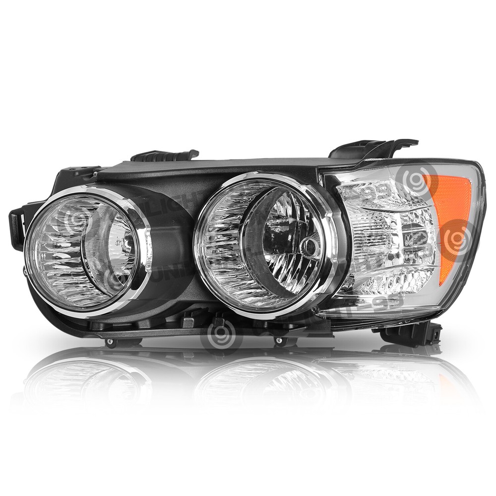 [Chrome Bezel] Headlight For 2012-2016 Chevy Sonic Headlamp Left Driver Side