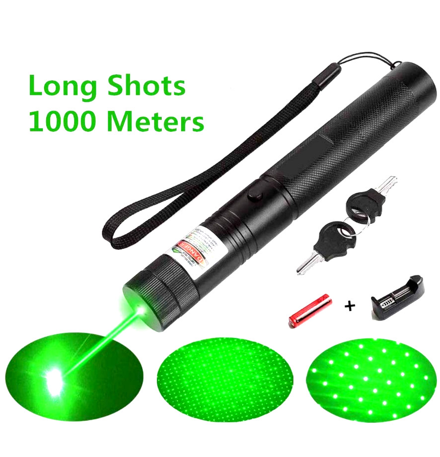 Hight Power Rechargeable Multi Pattern Flashlight green pointer 6pack