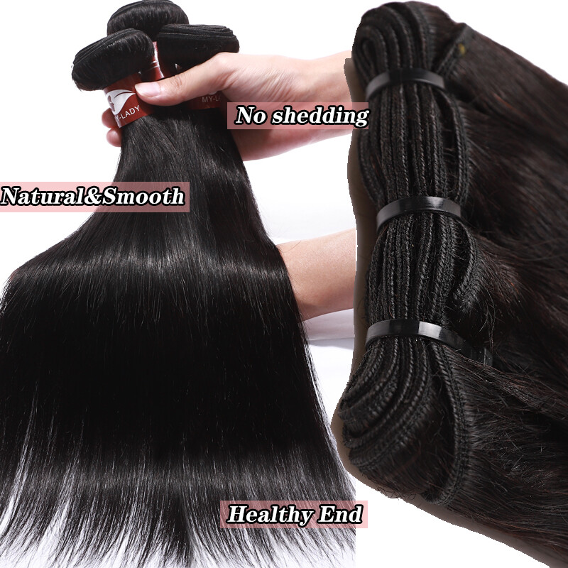 3Bundles/300G Brazilian Virgin Human Hair Extensions Weave Wefts Straight Wavy A