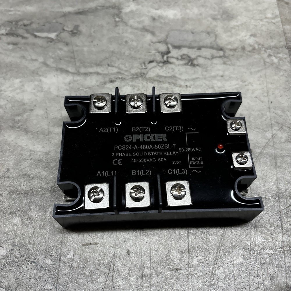 Picker PCS24-A-480A-50ZSL-T 3 Phase Solid State Relay, Panel Mount, New