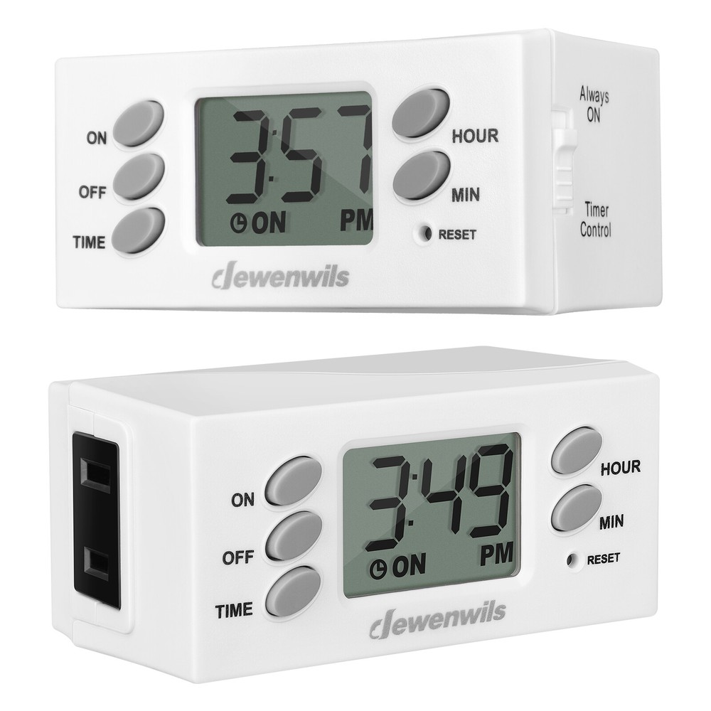 DEWENWILS 2 Pack Light Timer Digital Programmable Plug in Lamp Timer Switch
