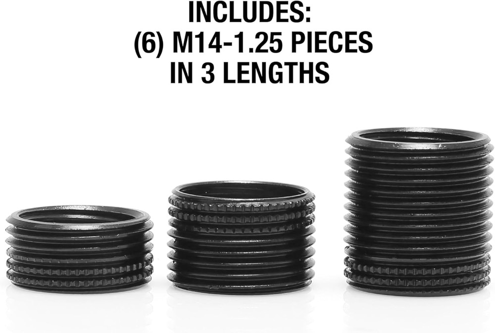OEMTOOLS 25648 Fix-A-Thread Spark Plug Saver Inserts, Metric, M14 - 1.25, Socket
