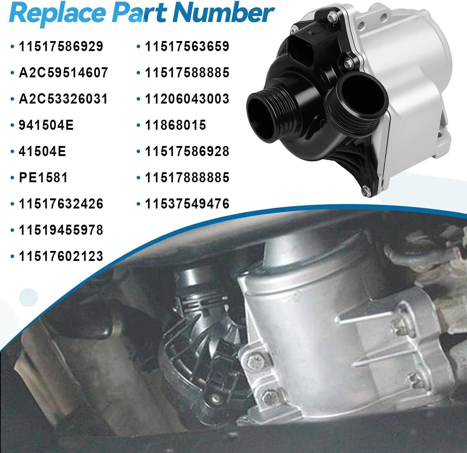 Electric Engine Water Pump w/Thermostat 11517632426 For BMW 335i 535i x1 x3 X5