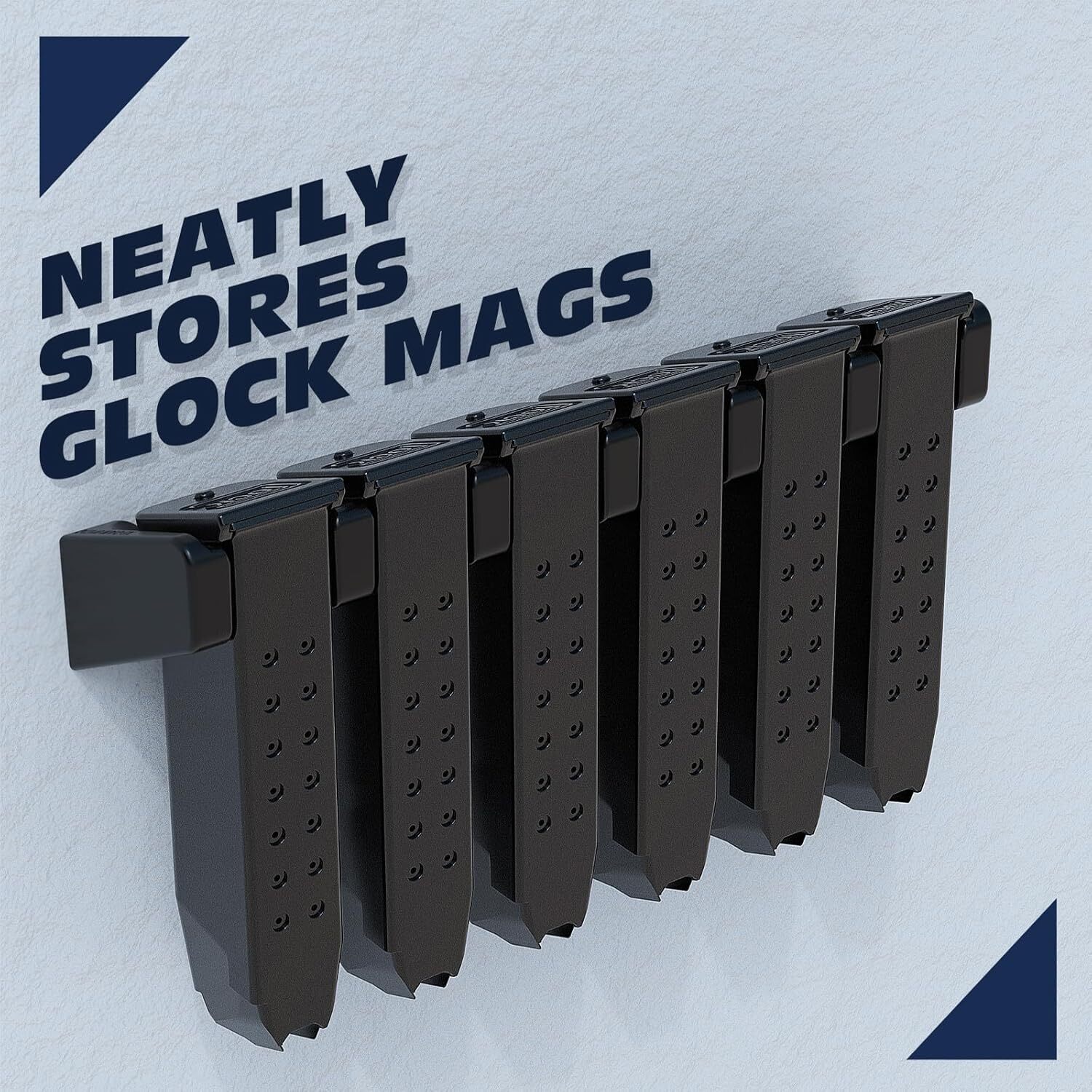 Magazine Holder for Glok 17 19 22 23 26 31 34. | Gun Safe Mag Storage Mount 2Pcs