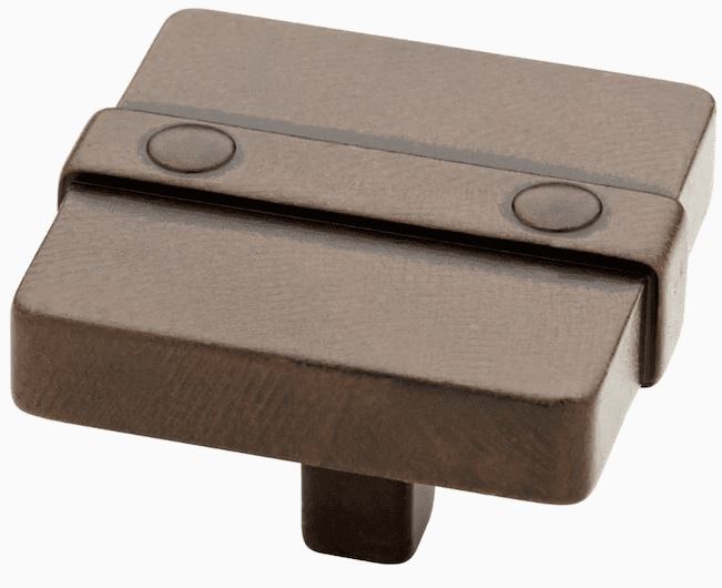 1" Riveted Knob Rusted Iron