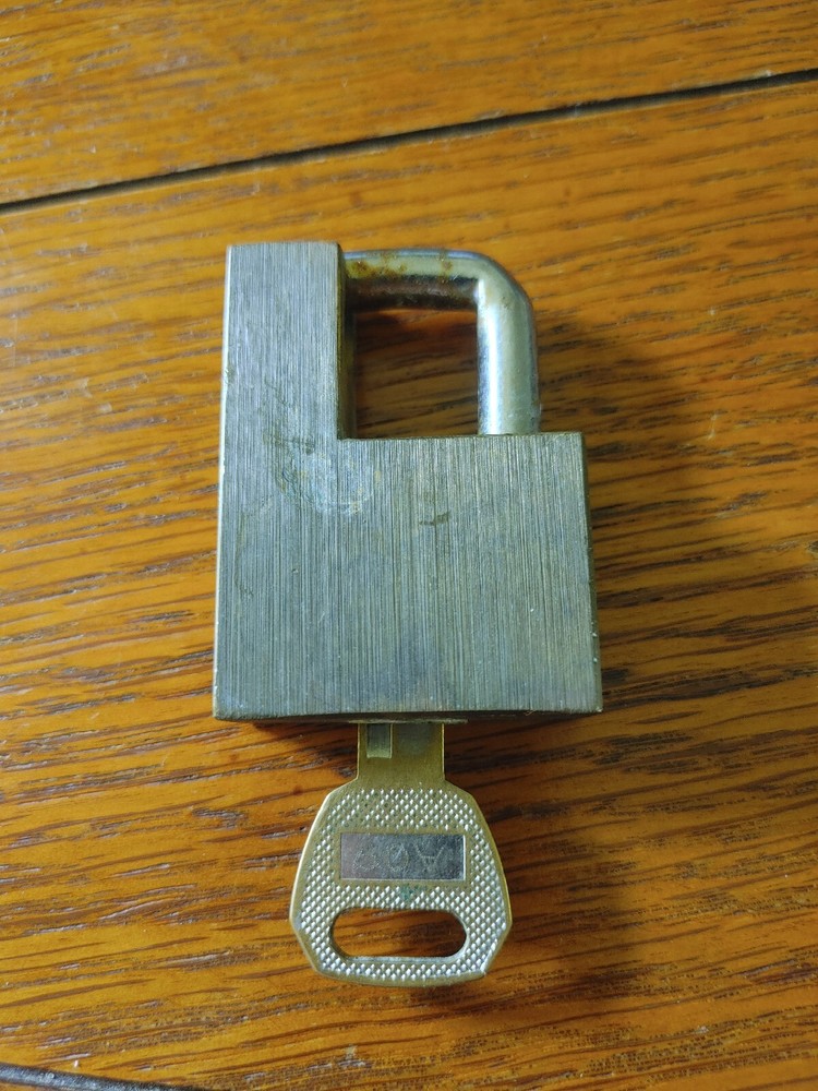 Vintage Trailer Coupler Lock Padlock With Key