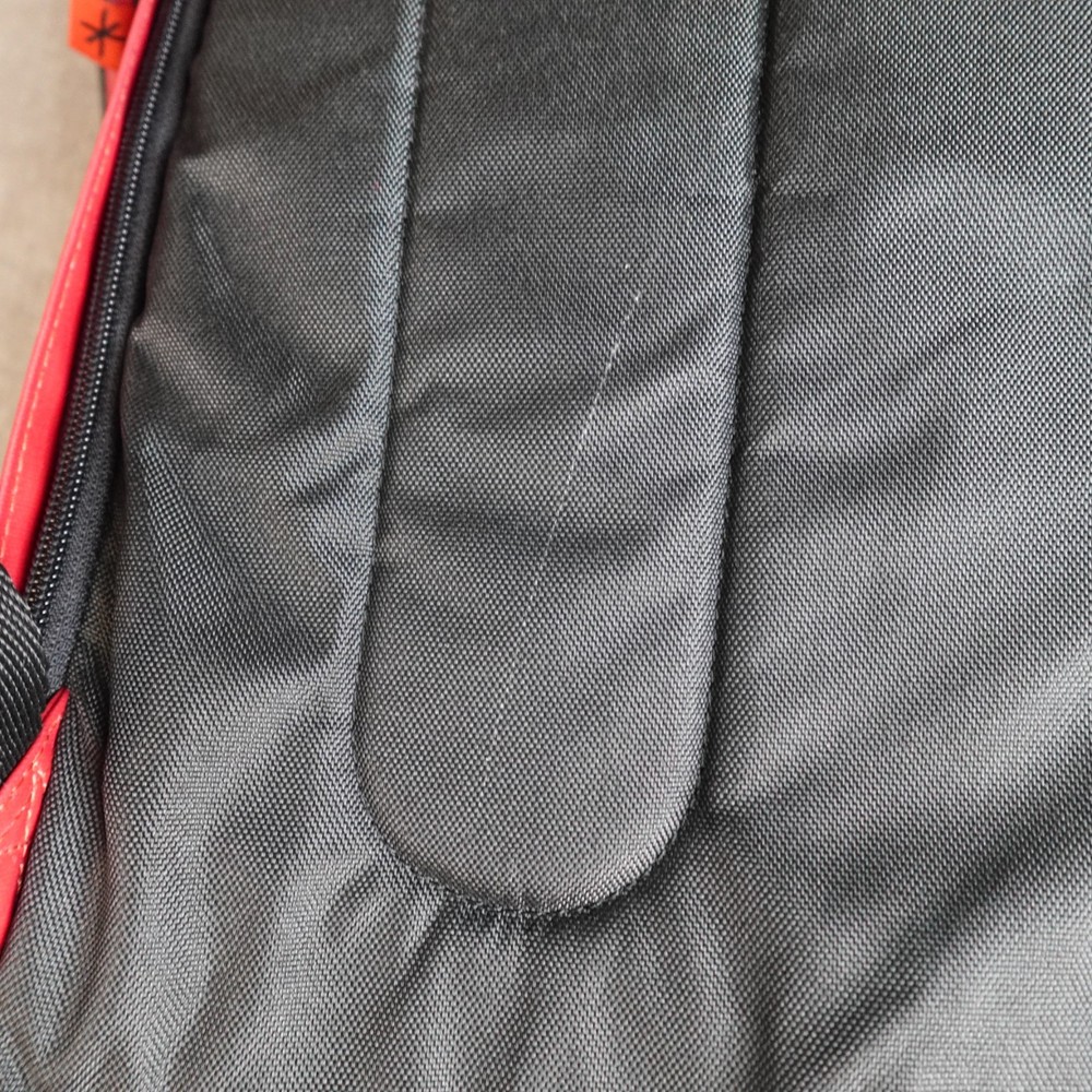 Shrine Backpack Black Red Solid Sneaker Compartment Travel