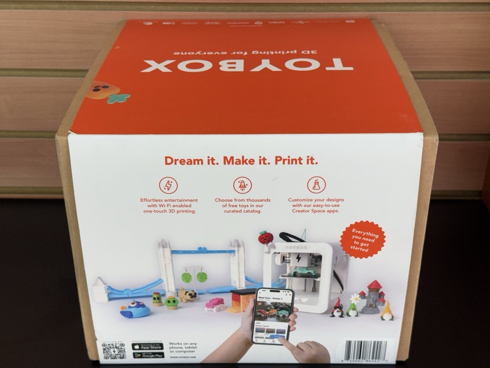Toybox 3D Printer One Touch Kit Kid Friendly Toy Alpha 2 Two