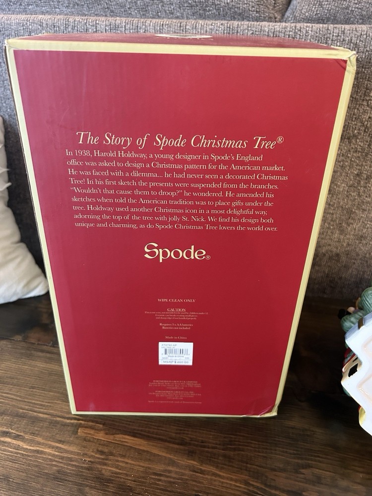 Spode Christmas Tree Collection - Spode Anniversary Figural LED Tree 12” READ