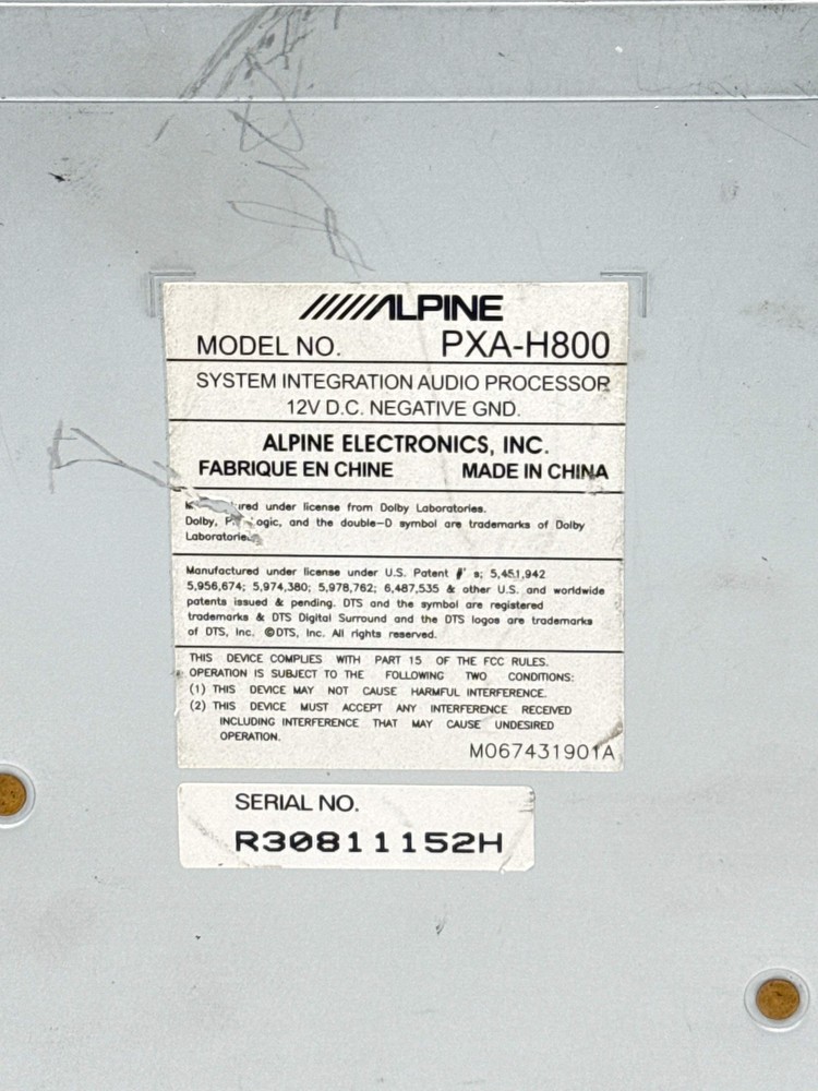 Alpine PXA-H800 Car Audio Sound Processor