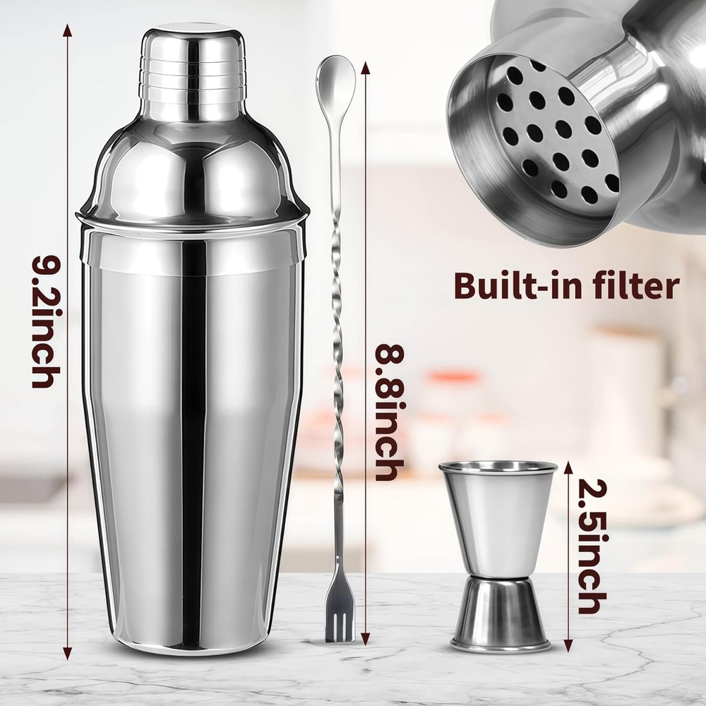 Professional Cocktail Shaker Set Bartender Kit