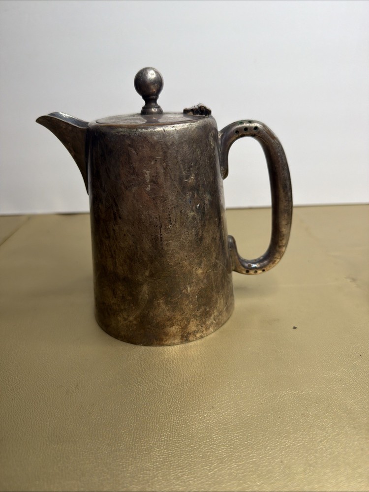 antique silver-plated metal creamer
