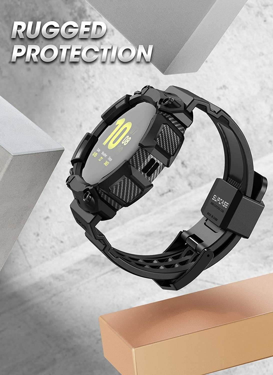 SUPCASE for Samsung Galaxy Watch Active 2 [40mm] Protective Watch Band BLACK