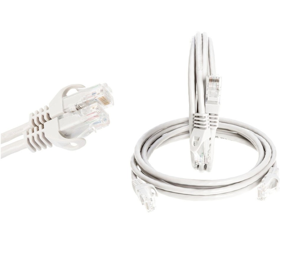 CAT6e/CAT6 Ethernet LAN Network RJ-45 Patch Cable White 1.5FT-20FT Multipack LOT