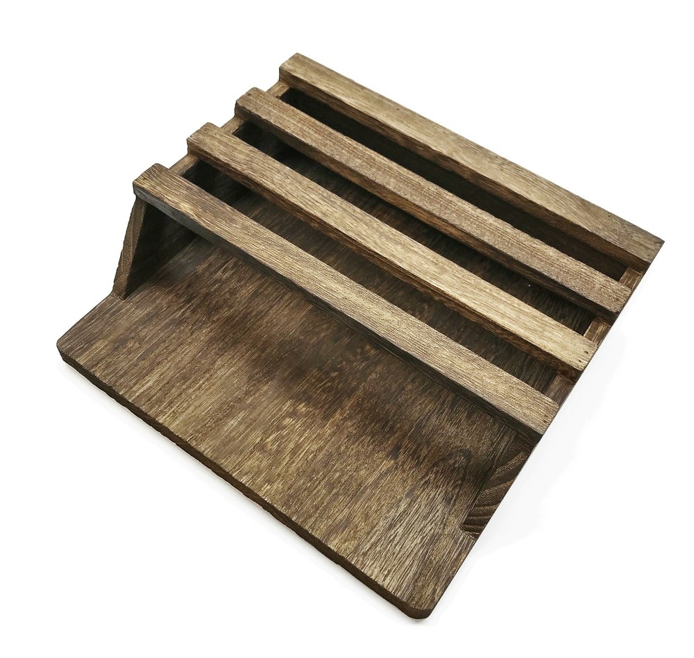 Mkono Wall Mounted Rustic Brown Mail Sorter/Key Holder NOS