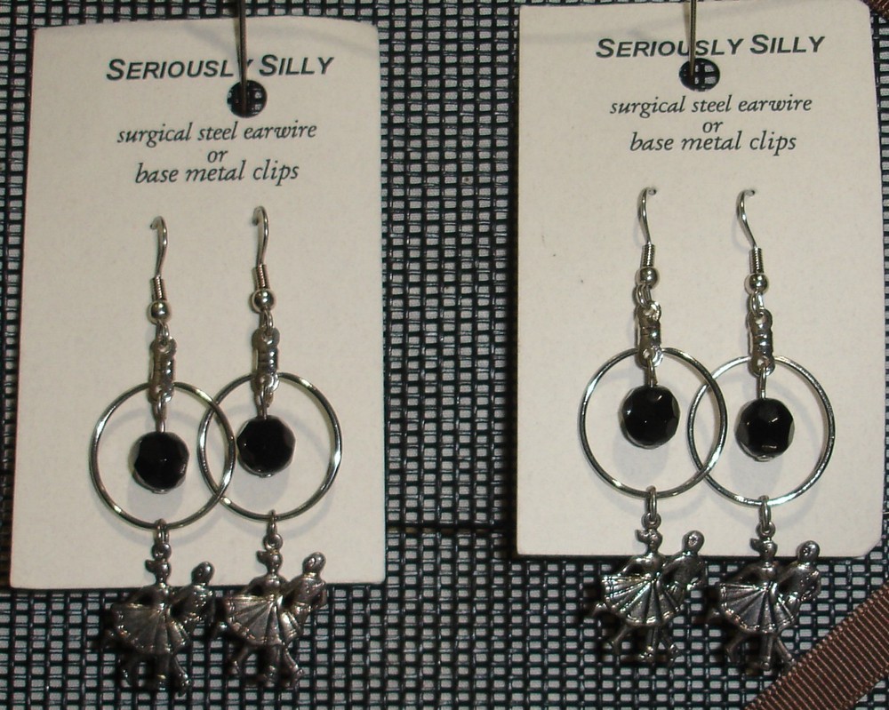 Dancing Couple Earrings, NEW