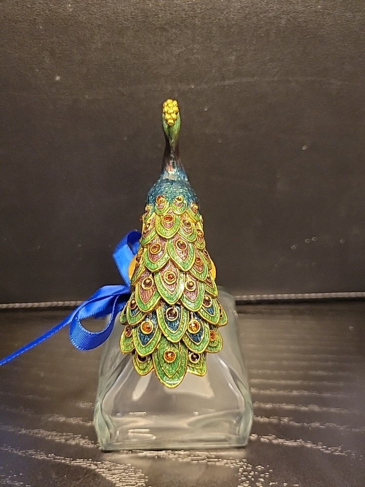 Pier 1 Enamel Peacock Bottle Topper & Jar
