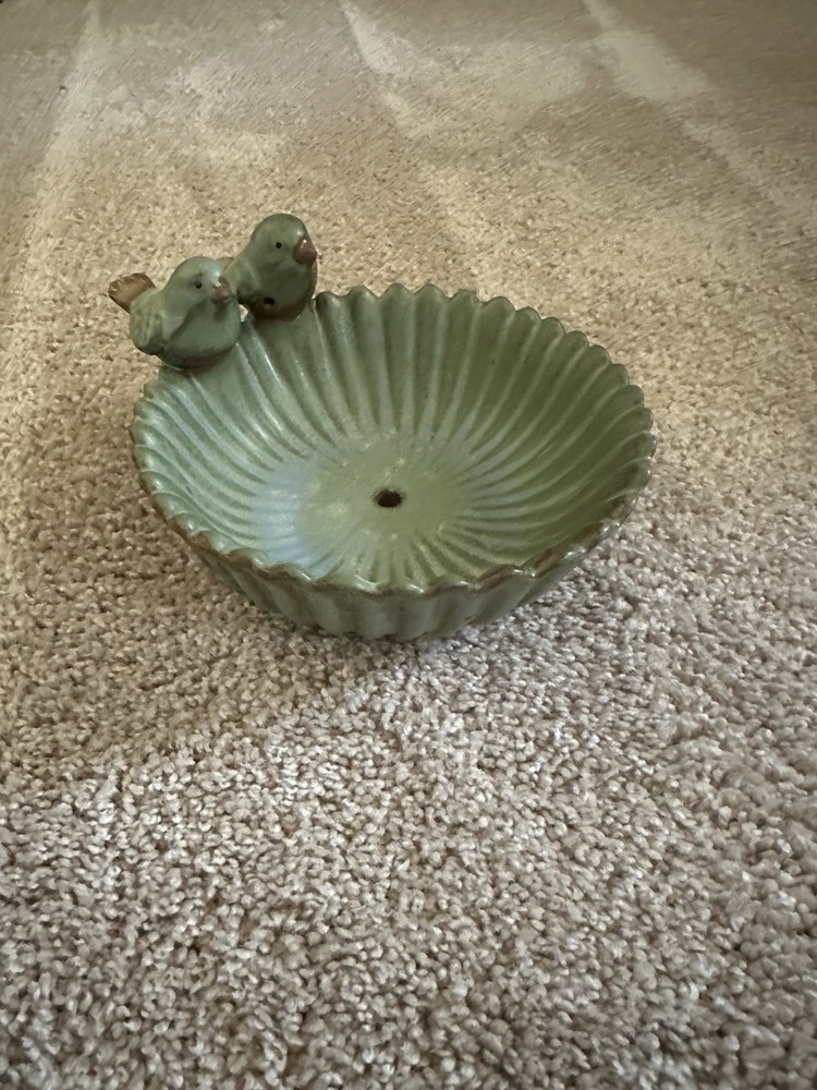 Hand Crafted Pottery Bird Feeder Bowl