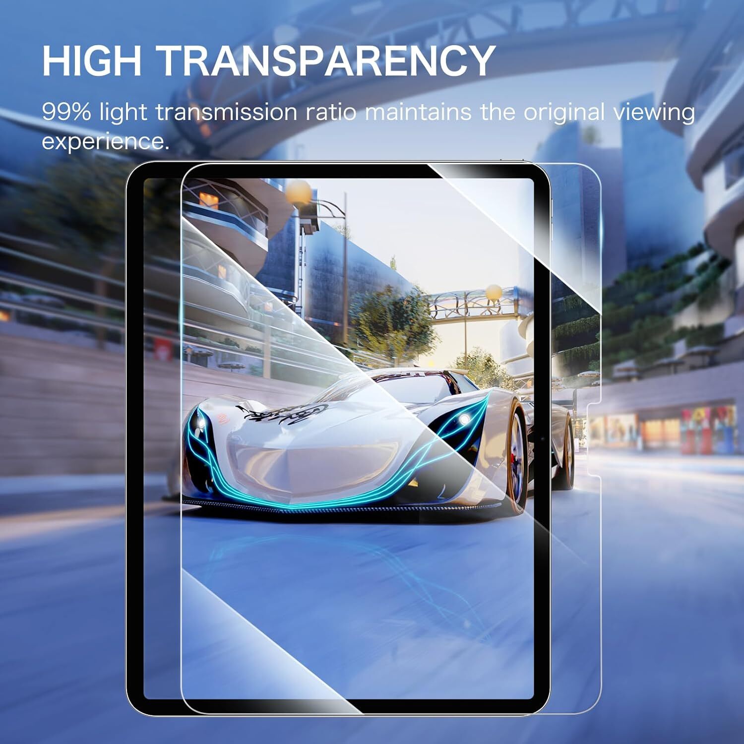 2-Pack Tempered Glass Screen Protector for iPad Pro 13-inch M4 2024 Anti Scratch