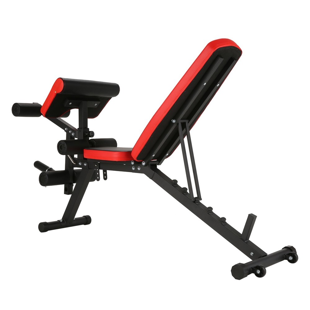 800 LBS Adjustable Foldable Exercise Weight Bench Workout Bench Gym With Wheels