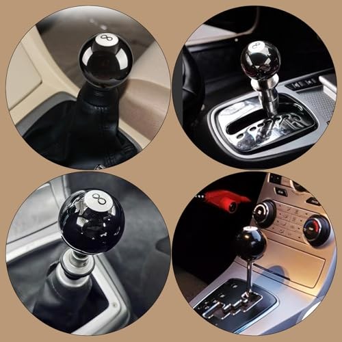 1 PC 8 Ball Shift Knob, Acrylic Gear Billiard Shifter Knobs, Round Shape Pool