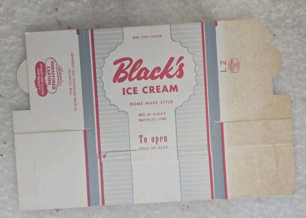 Blacks Ice Cream PACKING WATERLOO IOWA