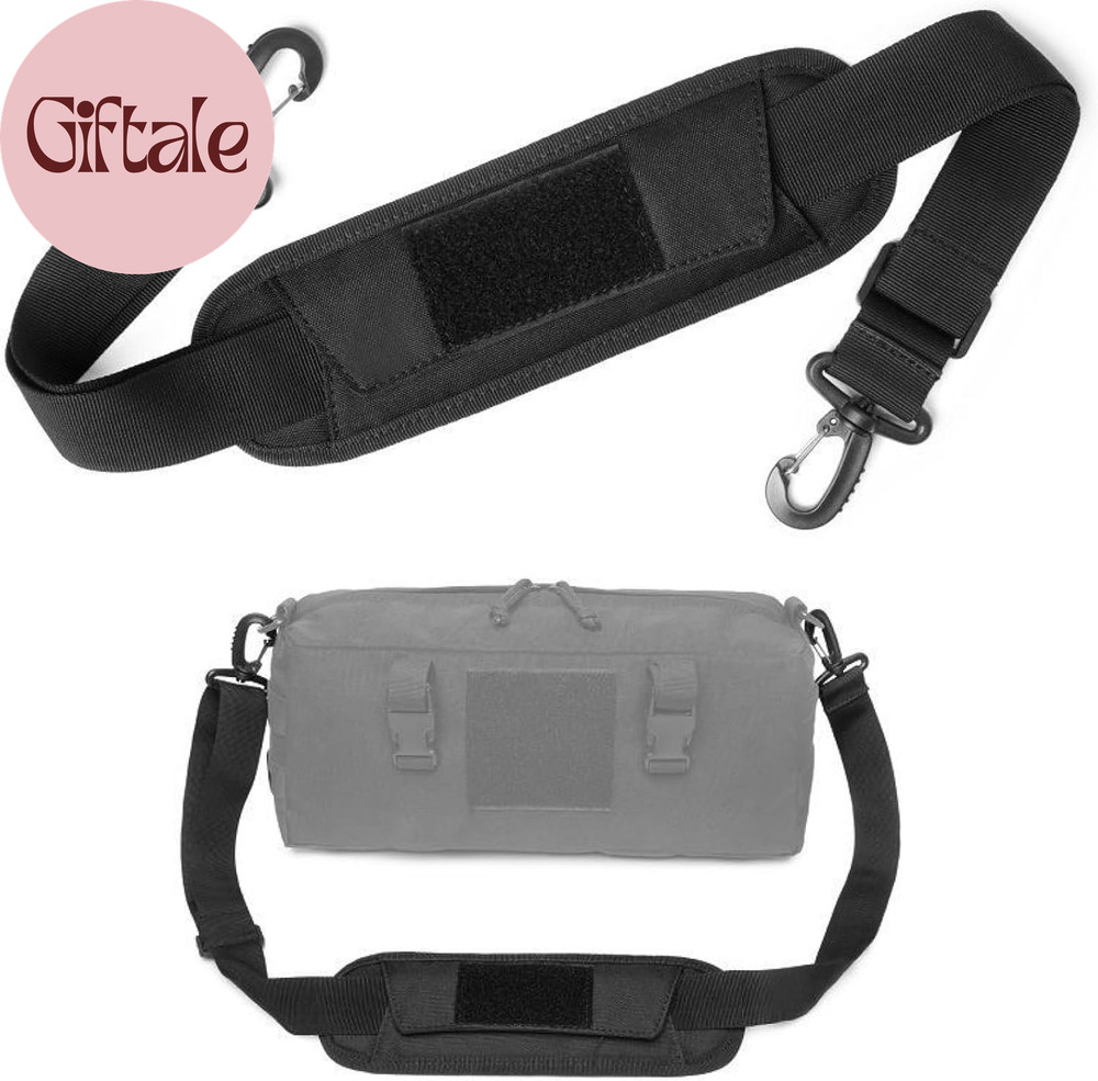 Bag Shoulder Strap Replacement Adjustable Strap with Padded Metal Hooks for Cros