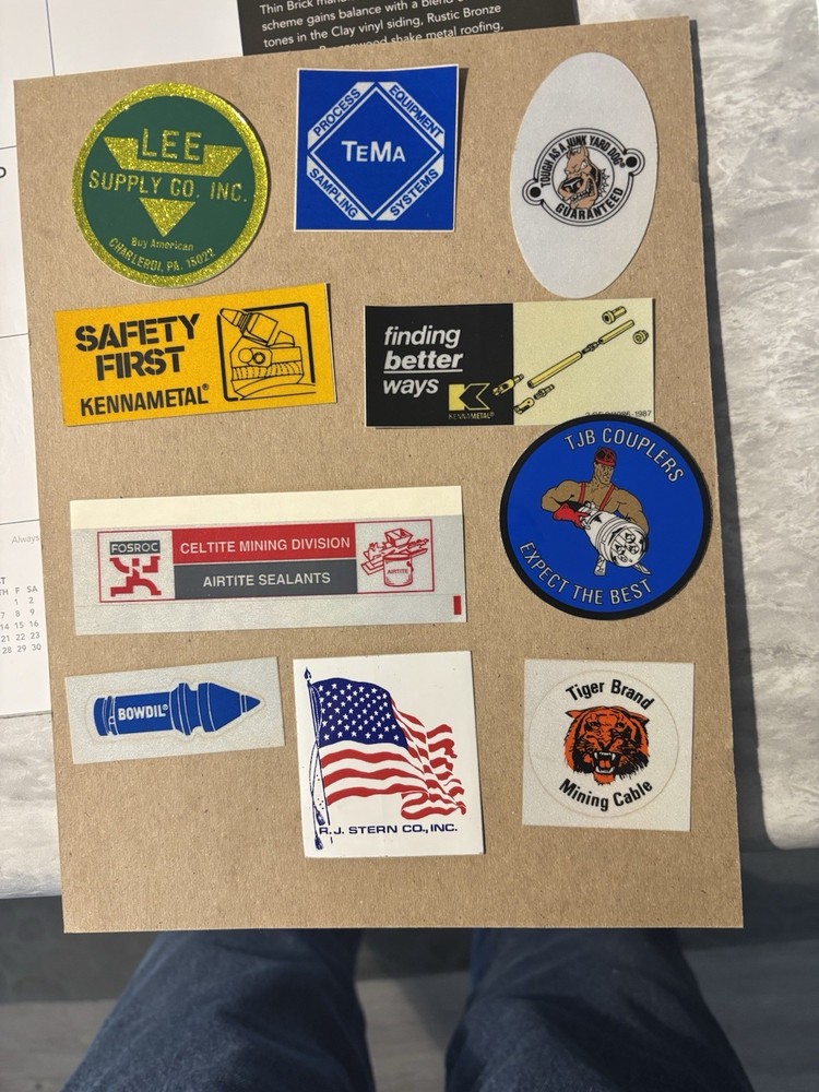 COAL MINING STICKERS. 10 Nice Vendors Item 3