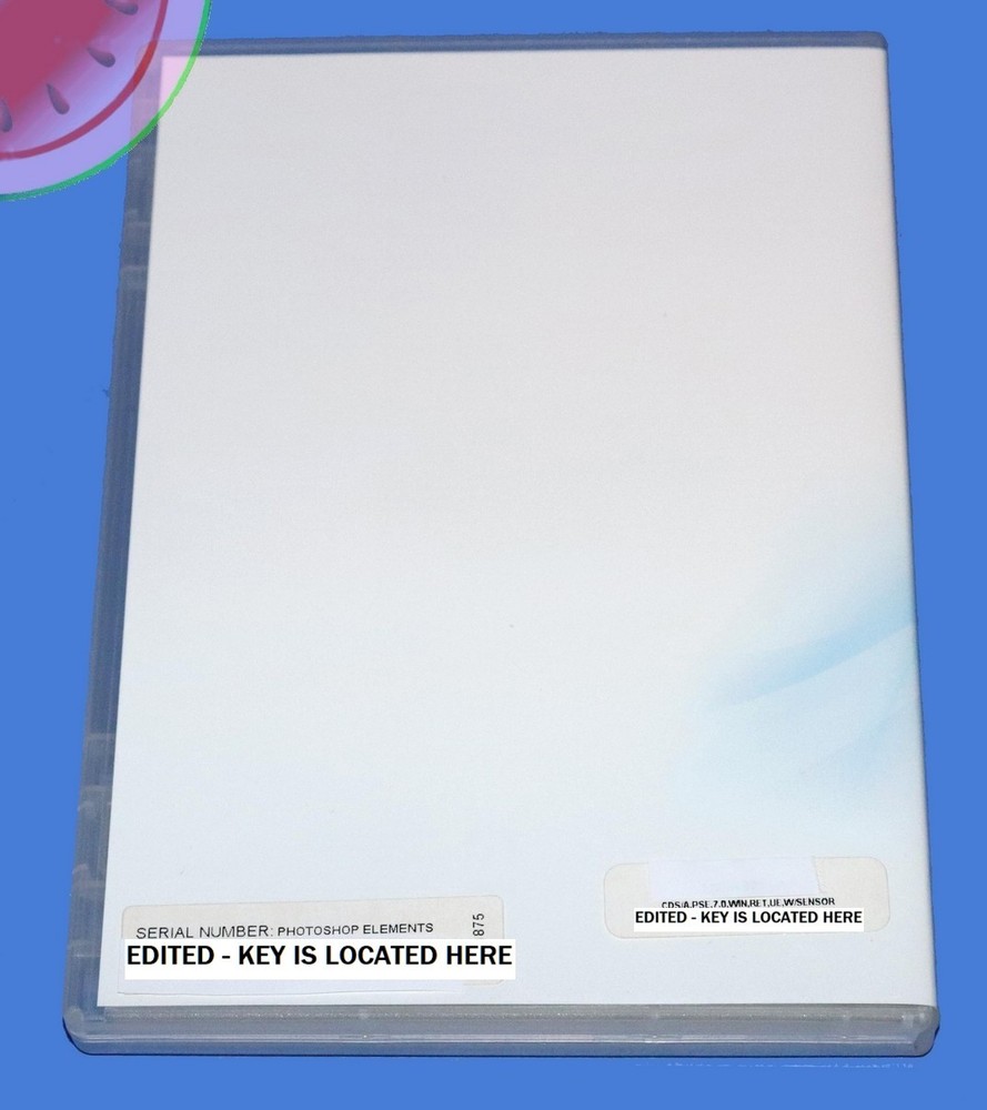 Adobe PHOTOSHOP ELEMENTS 7 w/ Key & Bonus Scrapbook Training Software PC Windows