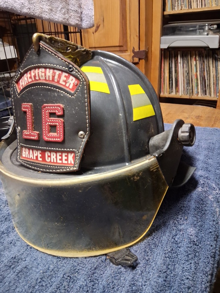 Fire-Dex 1910 Fireman Helmet VGC w/brass eagle