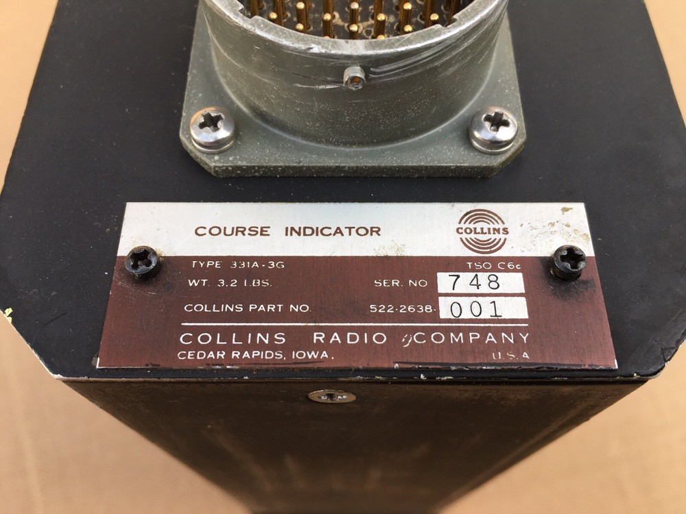 Collins 331A-3G Course Horizontal Situation Indicator 522-2638-001 331A3G Beech